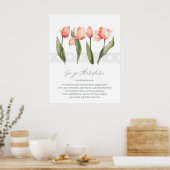 Matthew 28:19-20 Bibelverse und Tulips Poster (Küche)