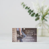 Matthew 28:19 Geh also und mache Schüler Visitenkarte (Stehend Vorderseite)