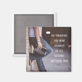 Matthew 28:19 Go und machen Jünger aller Nationen Magnet (Vorderseite/Rückseite)