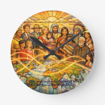 Matthew 28:19 Stained‑Glass Discipleship Clock