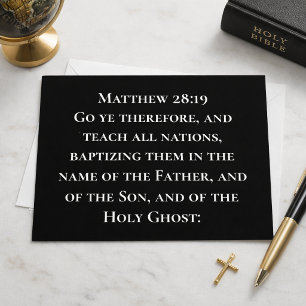Matthew 28 19 Unterrichten aller Nationen Christli Postkarte