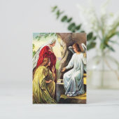 Matthew 28:1-7 Er ist nicht hier, ist er aufgewach Postkarte (Stehend Vorderseite)