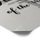 Matthew 28:20 Graues Christliches Bibelverse-Poste Poster (Ecke)