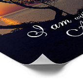 Matthew 28:20 Ich bin bei dir immer goldener Sonne Poster (Ecke)