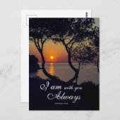 Matthew 28:20 Ich bin bei dir immer goldener Sonne Postkarte (Vorne/Hinten)