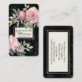 Matthew 28:20 Ich bin bei dir immer pink floral Visitenkarte (Vorne/Hinten)