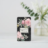 Matthew 28:20 Ich bin bei dir immer pink floral Visitenkarte (Stehend Vorderseite)