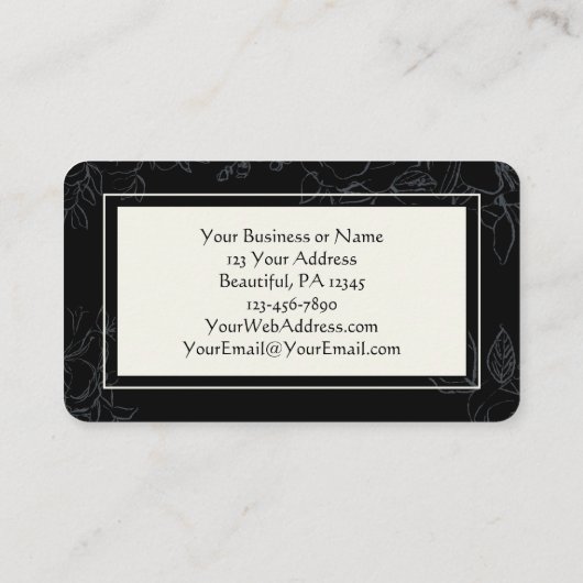 Matthew 28:20 Ich bin bei dir immer pink floral Visitenkarte (Rückseite)