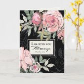 Matthew 28:20 Ich bin bei Ihnen immer rosa Blume Karte (Gelbe Blume)