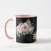 Matthew 28:20 Ich bin bei Ihnen immer rosa Blume Tasse (Links)
