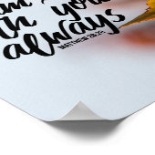 Matthew 28 20 Ich bin immer bei Ihnen Herbstlaub Poster (Ecke)