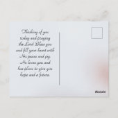 Matthew 28 20 Ich bin immer bei Ihnen Herbstlaub Postkarte (Rückseite)