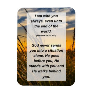 Matthew 28:20 Ich bin immer bei Ihnen Magnet