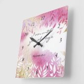 Matthew 28:20 Ich bin immer bei Ihnen Quadratische Wanduhr (Winkel)