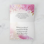 Matthew 28:20 Jesus's Worte, ich bin immer bei dir Karte (Innenseite)