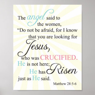 Matthew 28:5-6 poster