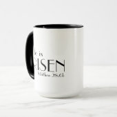 Matthew-28:6 b ist er gestiegene Bibel-Vers-Tasse Tasse (Vorderseite Links)