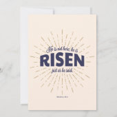 Matthew 28:6 Er ist ein religiöses Ostereier Einladung (Rückseite)