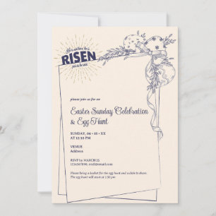 Matthew 28:6 Er ist ein religiöses Ostereier Einladung