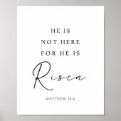 Matthew 28:6 Er ist Risen, Christlich Ostern Poster (Vorne)