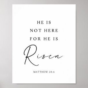 Matthew 28:6 Er ist Risen, Christlich Ostern Poster