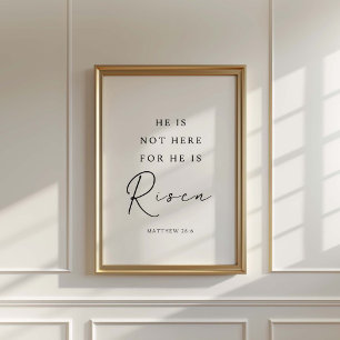 Matthew 28:6 Er ist Risen, Christlich Ostern Poster