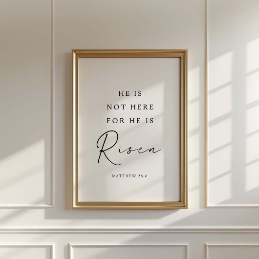 Matthew 28:6 Er ist Risen, Christlich Ostern Poster