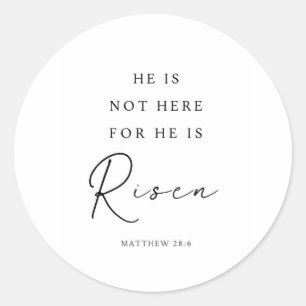 Matthew 28:6 Er ist Risen, Christlich Ostern Runder Aufkleber