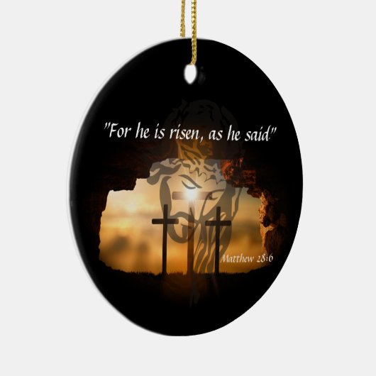 Matthew 28:6 keramik ornament (Rechts)