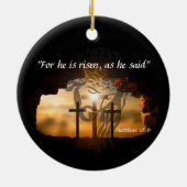 Matthew 28:6 keramik ornament (Hinten)