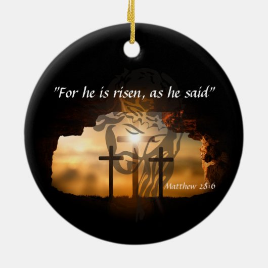 Matthew 28:6 keramik ornament (Hinten)