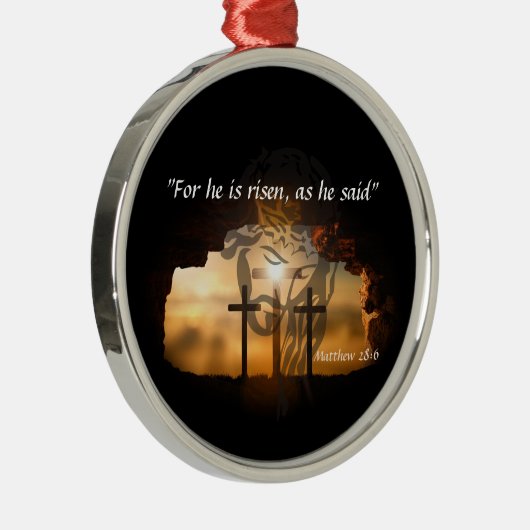 Matthew 28:6 ornament aus metall (Rechts)