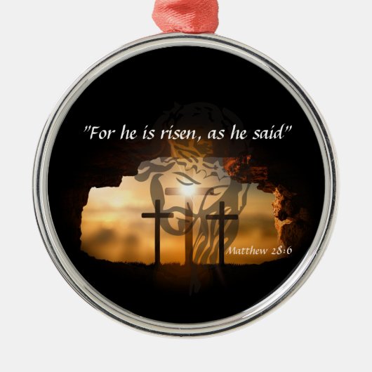 Matthew 28:6 ornament aus metall (Vorne)