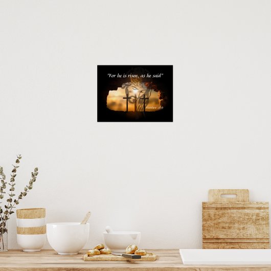 Matthew 28:6 poster (Küche)