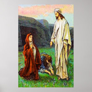 Matthew 28:8-10 Die Frauen sehen Jesus Alive Poste Poster