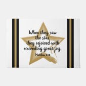 Matthew 2:10 Weihnachtsbibel Verse Doormat Fußmatte (Vorderseite)
