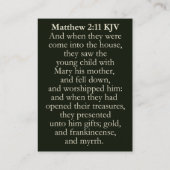 Matthew 2:11 KJV Karten - Drei-Wege-Männer-Geschen (Rückseite)