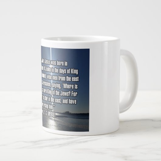 Matthew 2:1-2 WEBU-Tasse Jumbo-Tasse (Vorderseite Rechts)