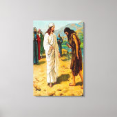 Matthew 3:13-15 Jesus kommt zur Johannes-Leinwand Leinwanddruck (Vorderseite)