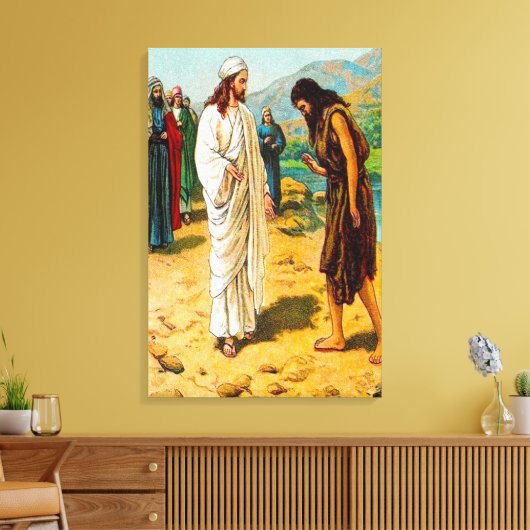 Matthew 3:13-15 Jesus kommt zur Johannes-Leinwand Leinwanddruck (Insitu (Wohnzimmer))