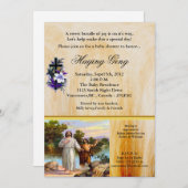 Matthew 3:13-17 Jesus ist getauft Einladung (Vorne/Hinten)