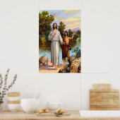 Matthew 3:13-17 Jesus ist getauft Poster (Küche)