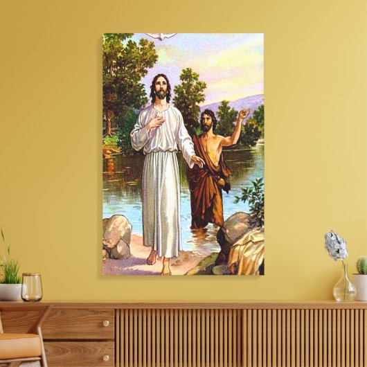 Matthew 3:13-17 Jesus ist getaufte Leinwand (Insitu (Wohnzimmer))