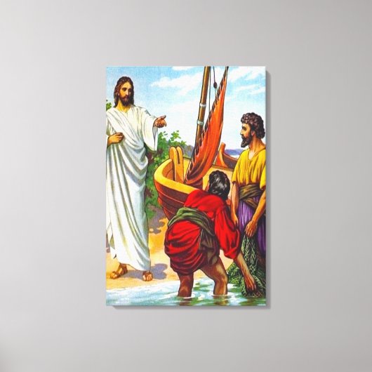 Matthew 4:18-22 Jesus nennt Fischer 2 Leinwand (Vorderseite)