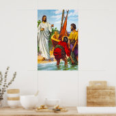Matthew 4:18-22 Jesus ruft Fischer auf, 2 zu folge Poster (Küche)