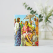 Matthew 4:18-22 Jesus ruft Fischer auf, dem po Postkarte (Stehend Vorderseite)