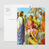 Matthew 4:18-22 Jesus ruft Fischer auf, dem po Postkarte (Vorne/Hinten)