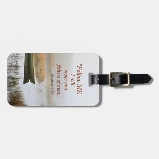 Matthew 4:19 Bibel Verse Fishers of Men, Custom Gepäckanhänger (Vorderseite horizontal)