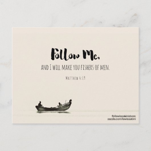 Matthew 4:19 - Fischer von Männern Postkarte (Vorderseite)