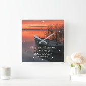 Matthew 4:19 Fishers of Men Christlich Bible Verse Quadratische Wanduhr (Zuhause)